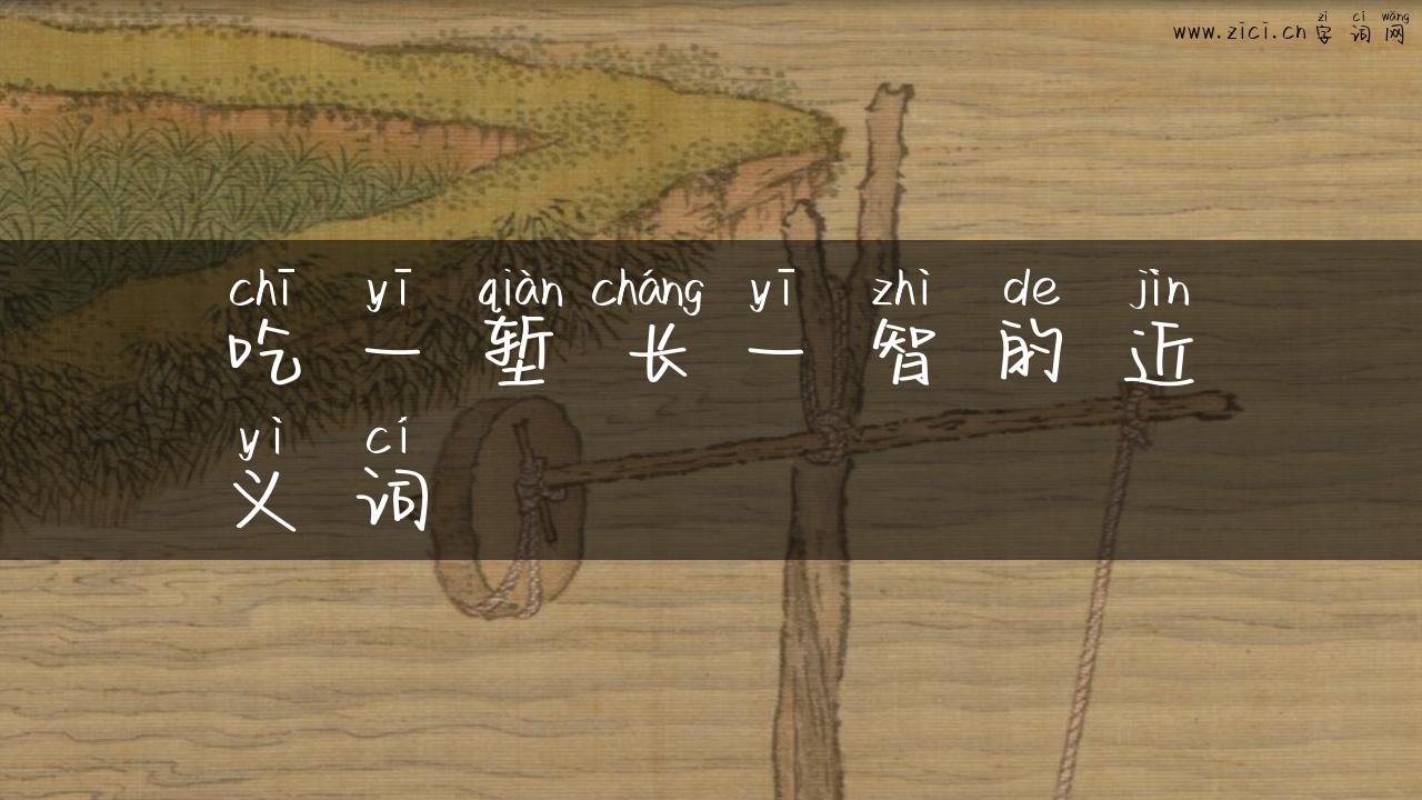 吃一堑长一智的近义词