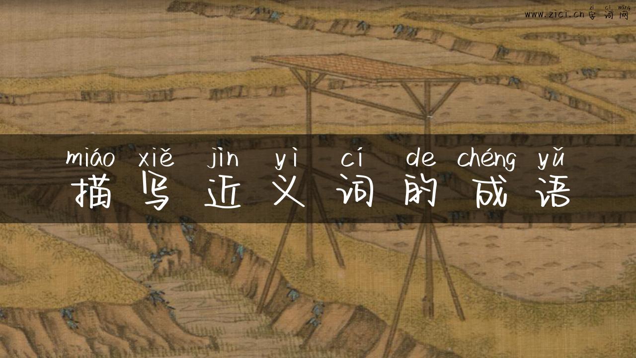 描写近义词的成语