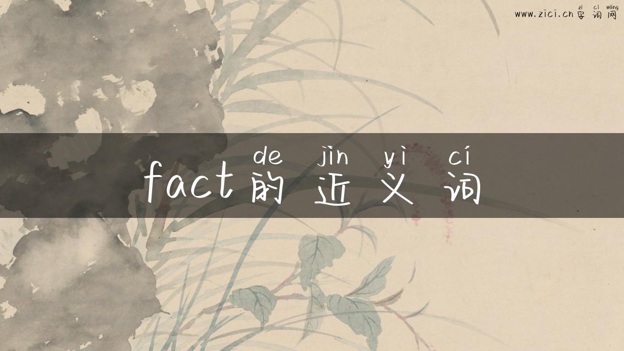 fact的近义词