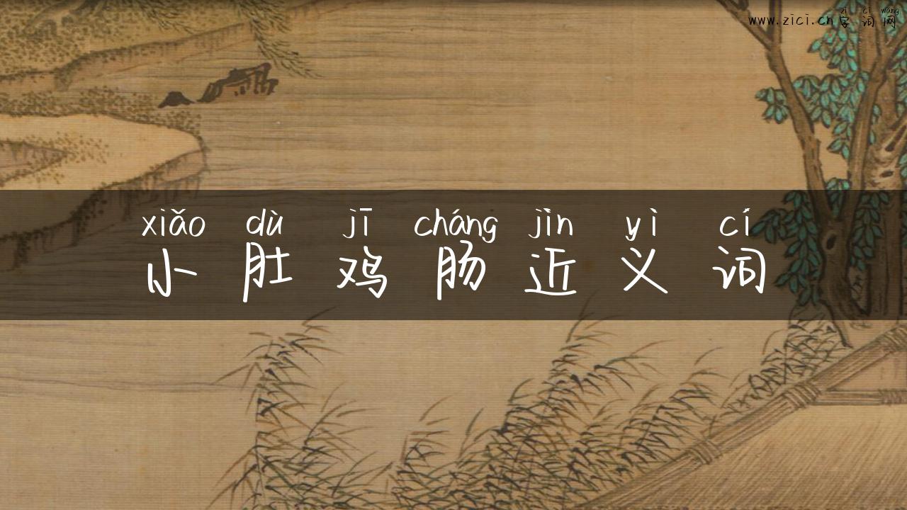 小肚鸡肠近义词