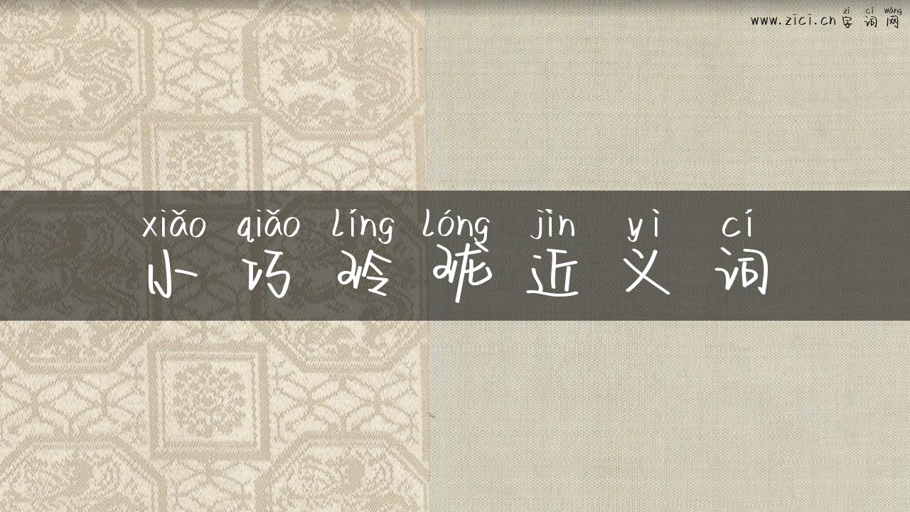 小巧玲珑近义词