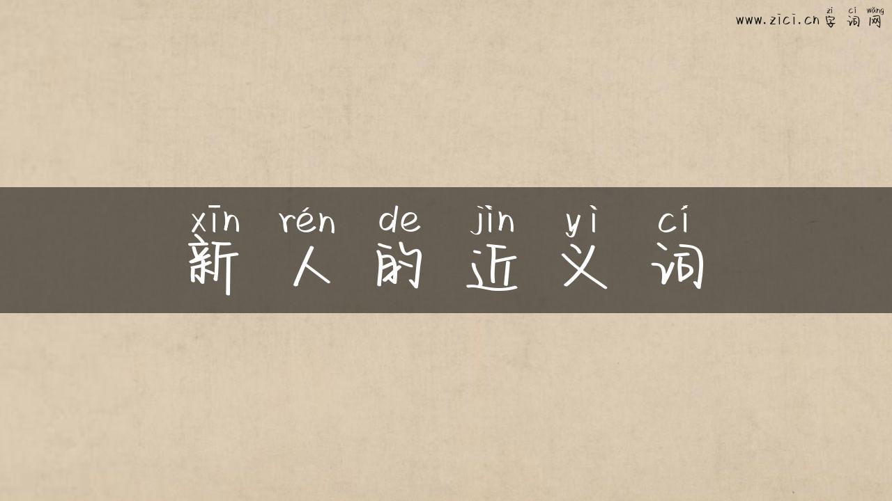 新人的近义词