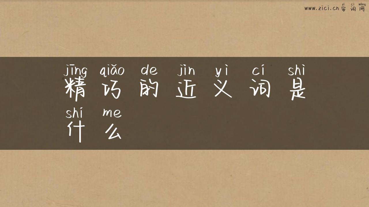 精巧的近义词是什么