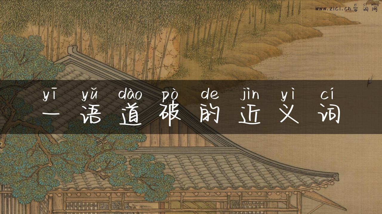 一语道破的近义词