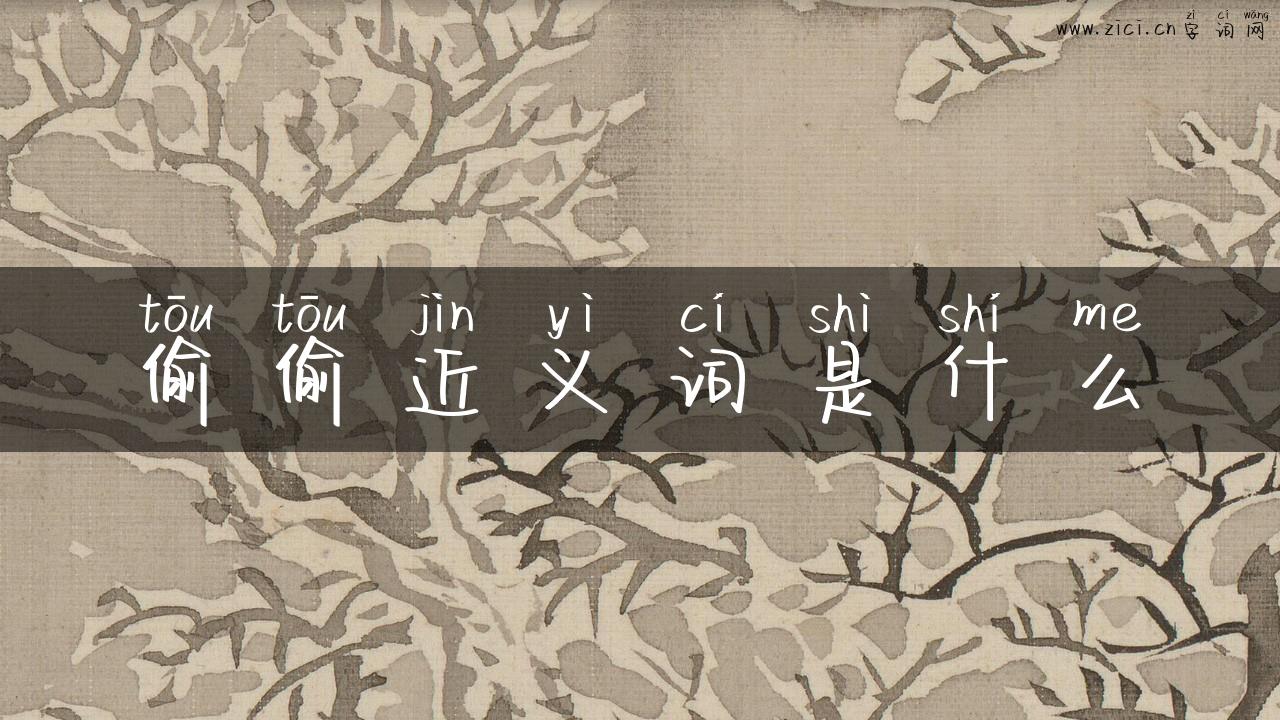 偷偷近义词是什么