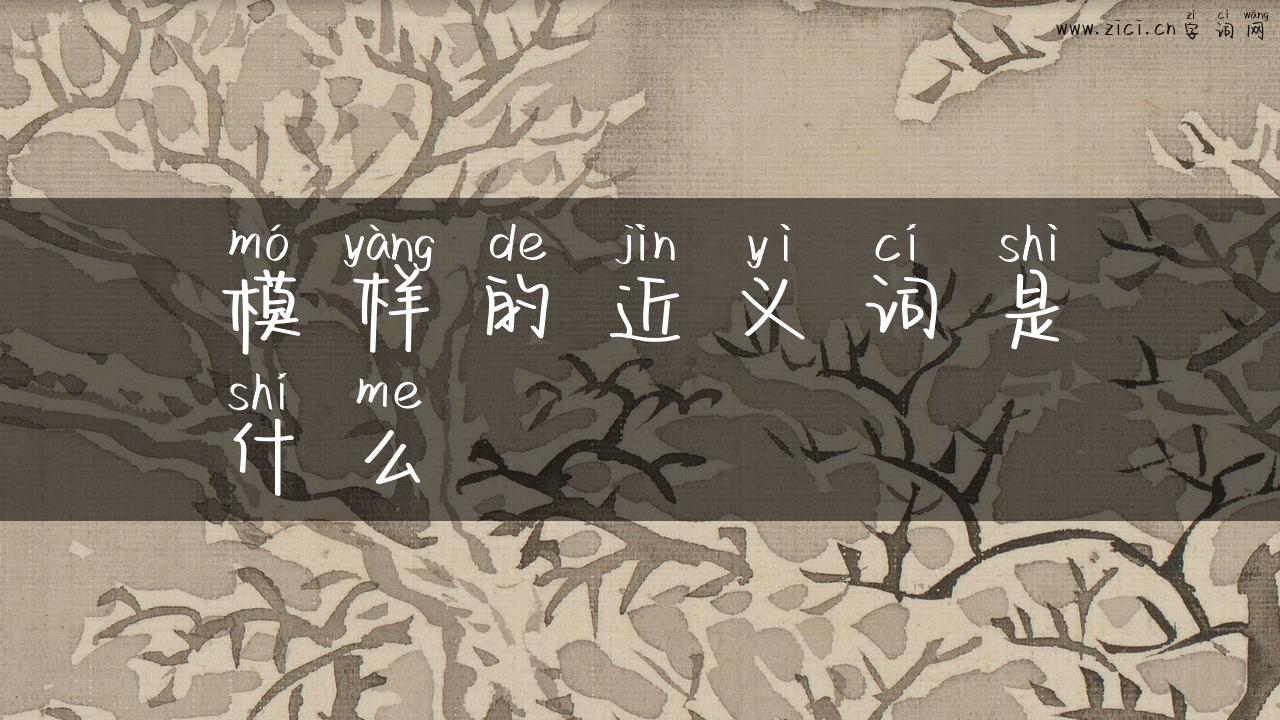模样的近义词是什么