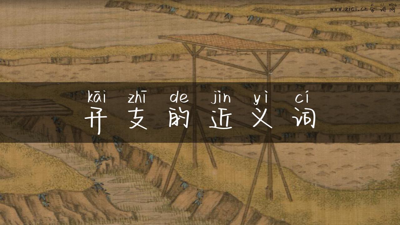 开支的近义词