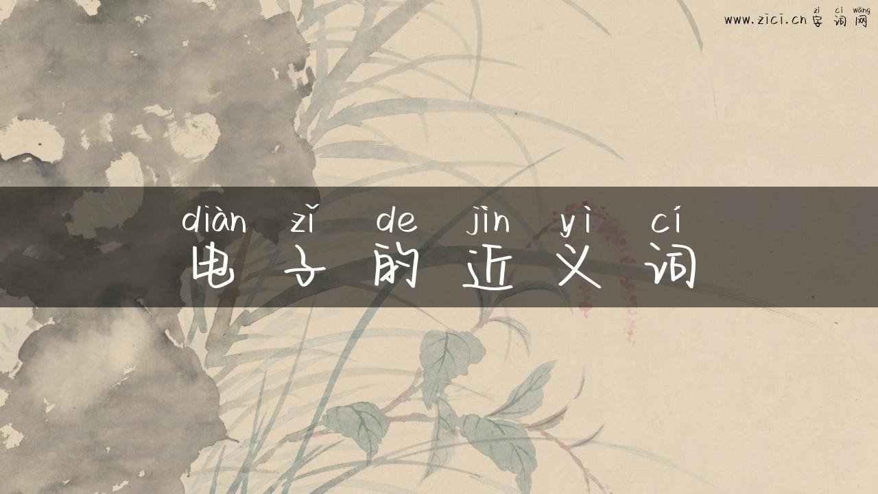 电子的近义词
