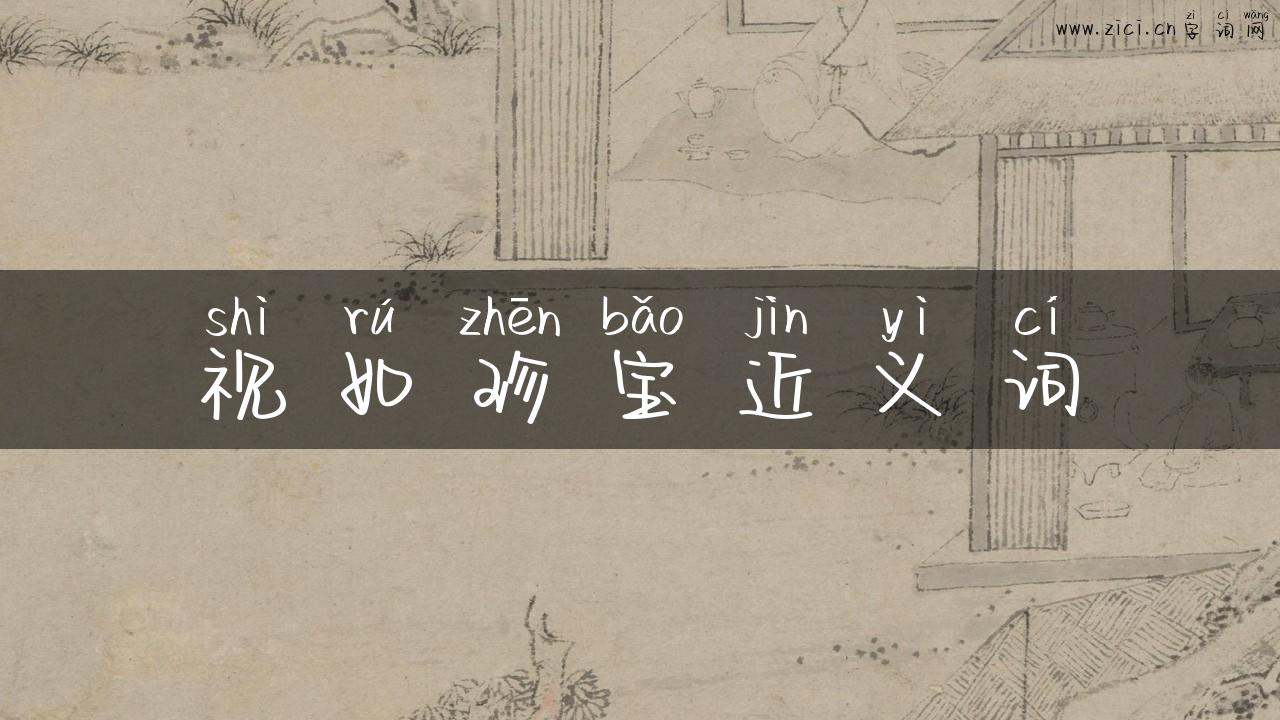 视如珍宝近义词