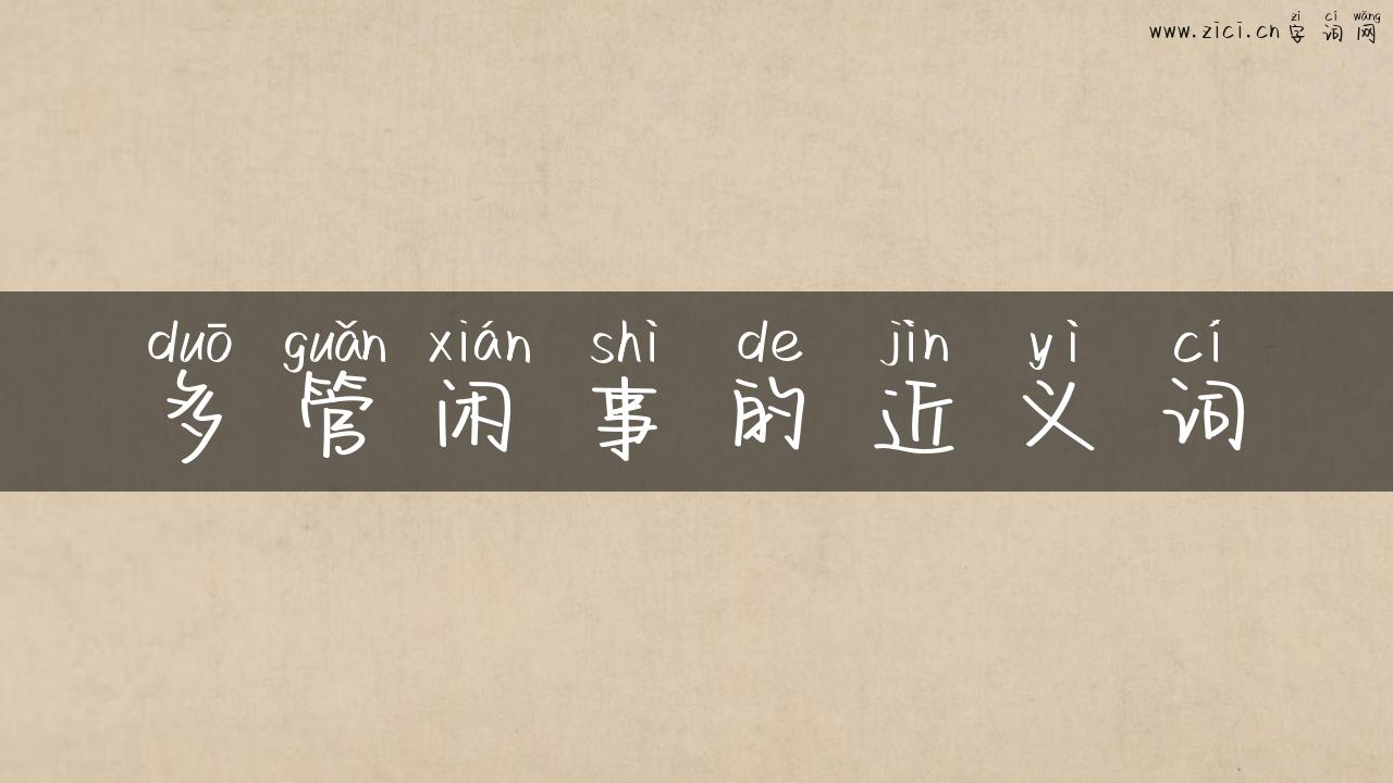 多管闲事的近义词
