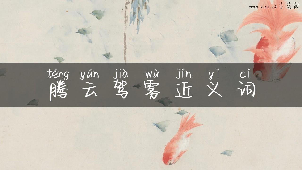 腾云驾雾近义词