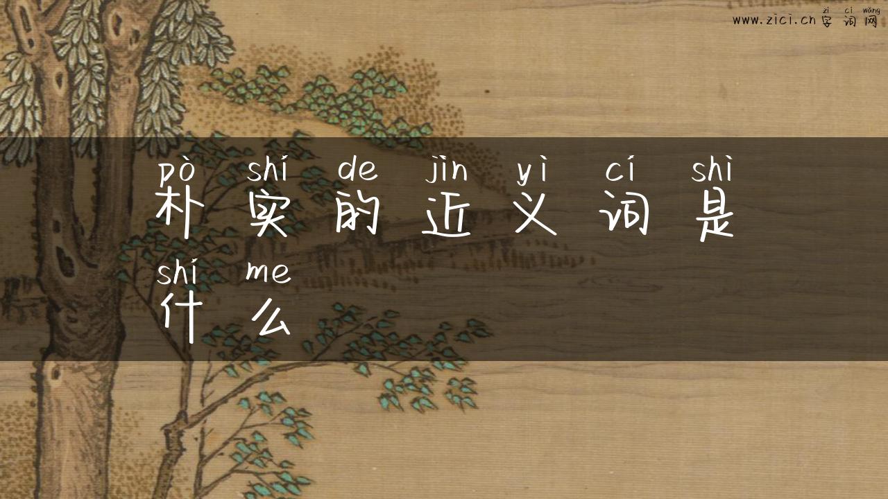 朴实的近义词是什么