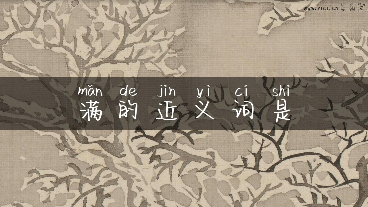 满的近义词是