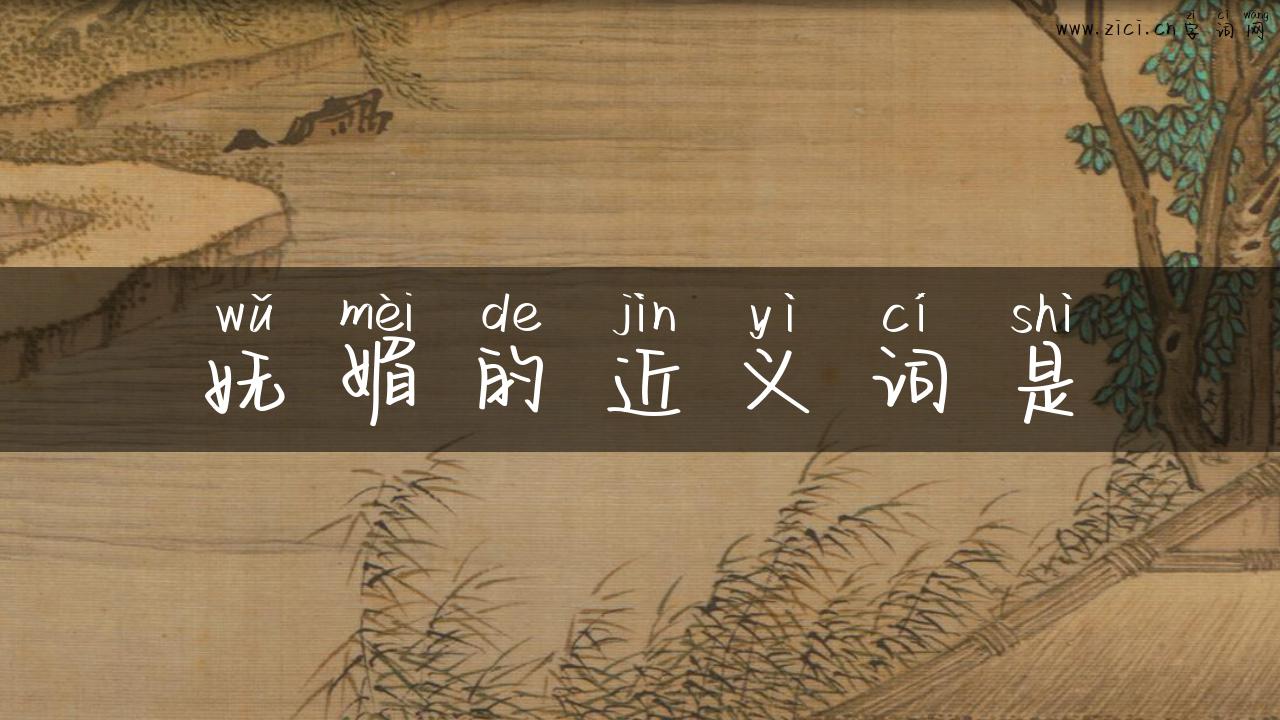 妩媚的近义词是