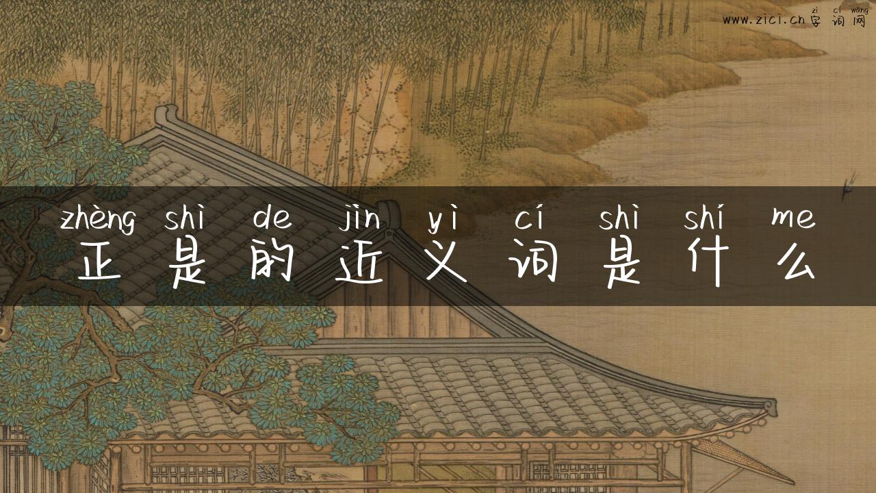正是的近义词是什么