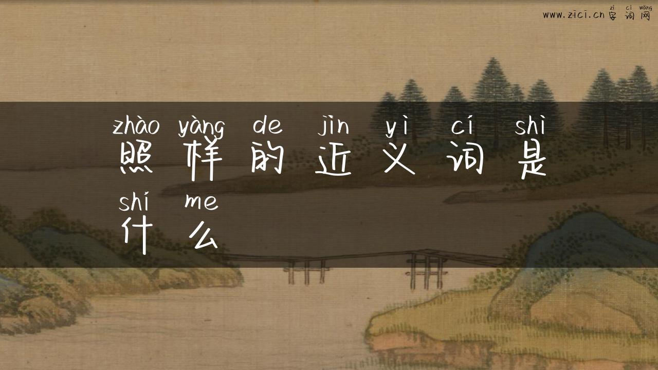 照样的近义词是什么