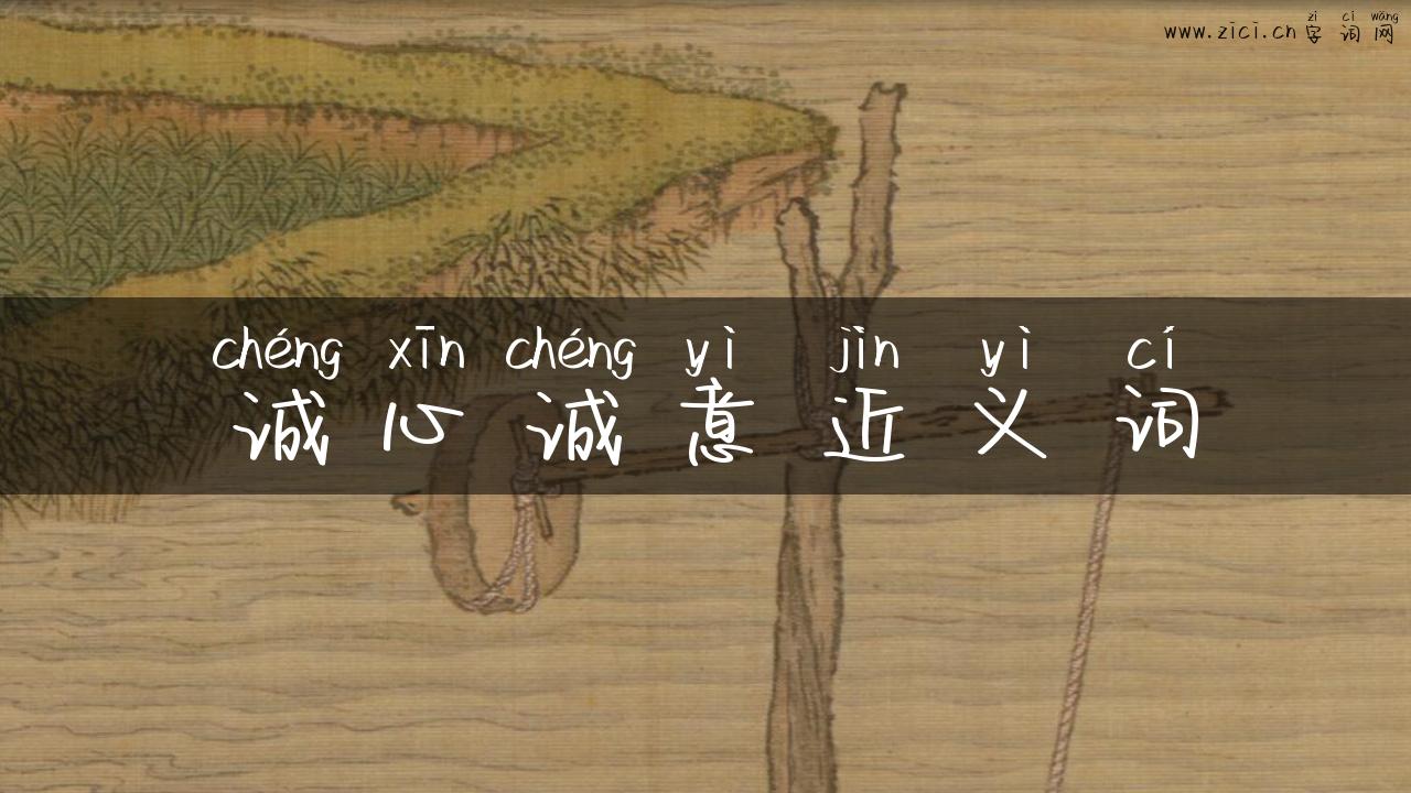 诚心诚意近义词