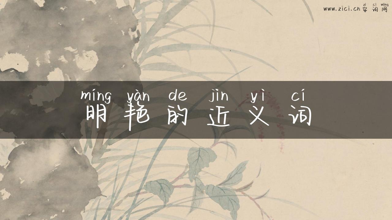 明艳的近义词