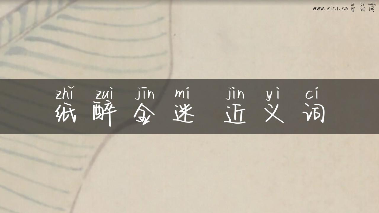 纸醉金迷 近义词