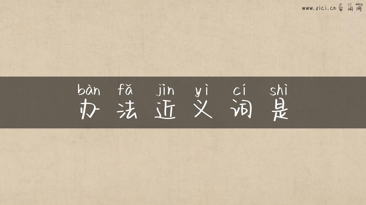 办法近义词是