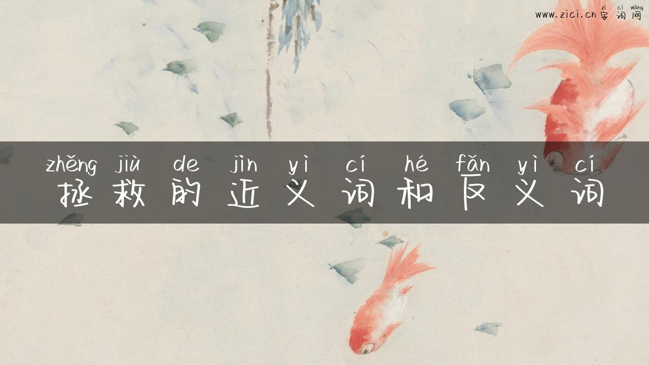 拯救的近义词和反义词