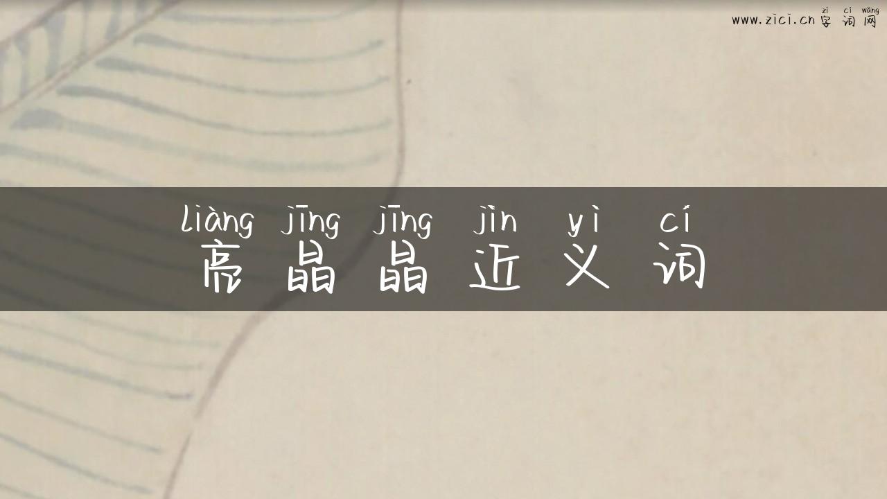 亮晶晶近义词