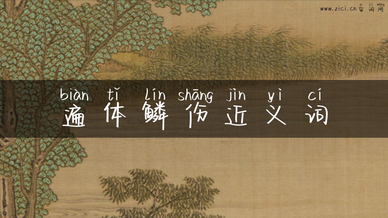 遍体鳞伤近义词