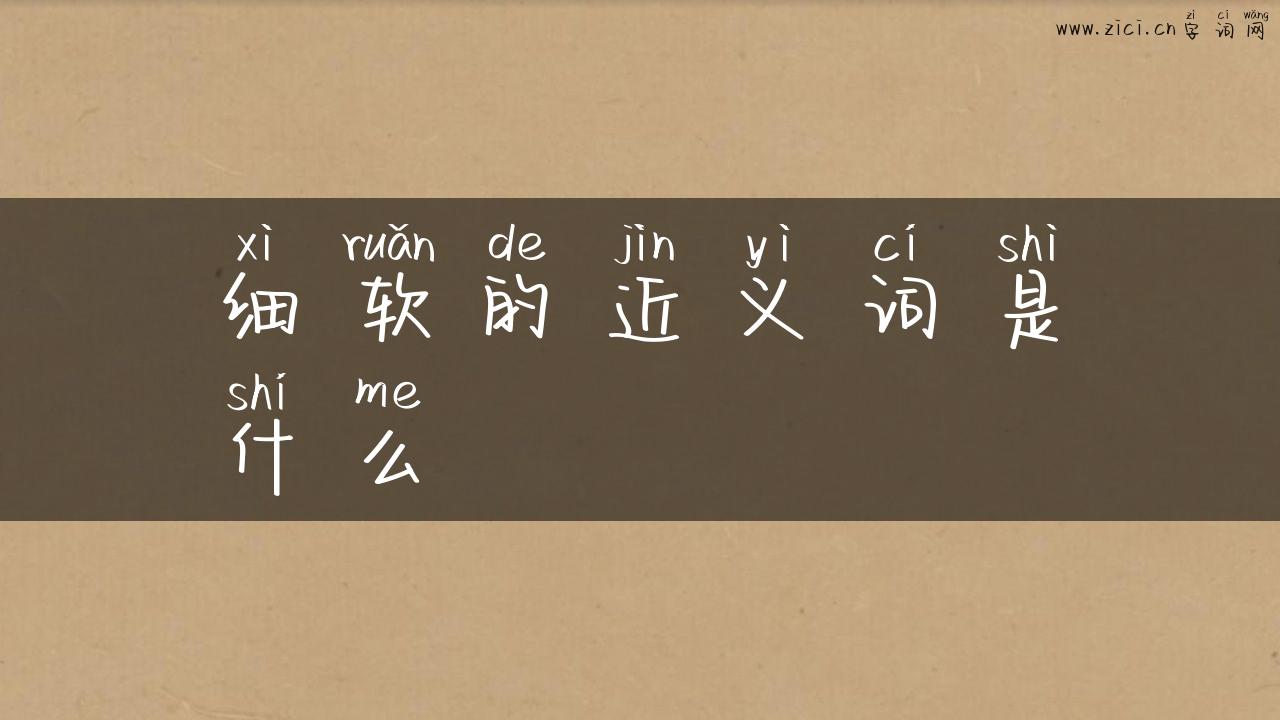 细软的近义词是什么
