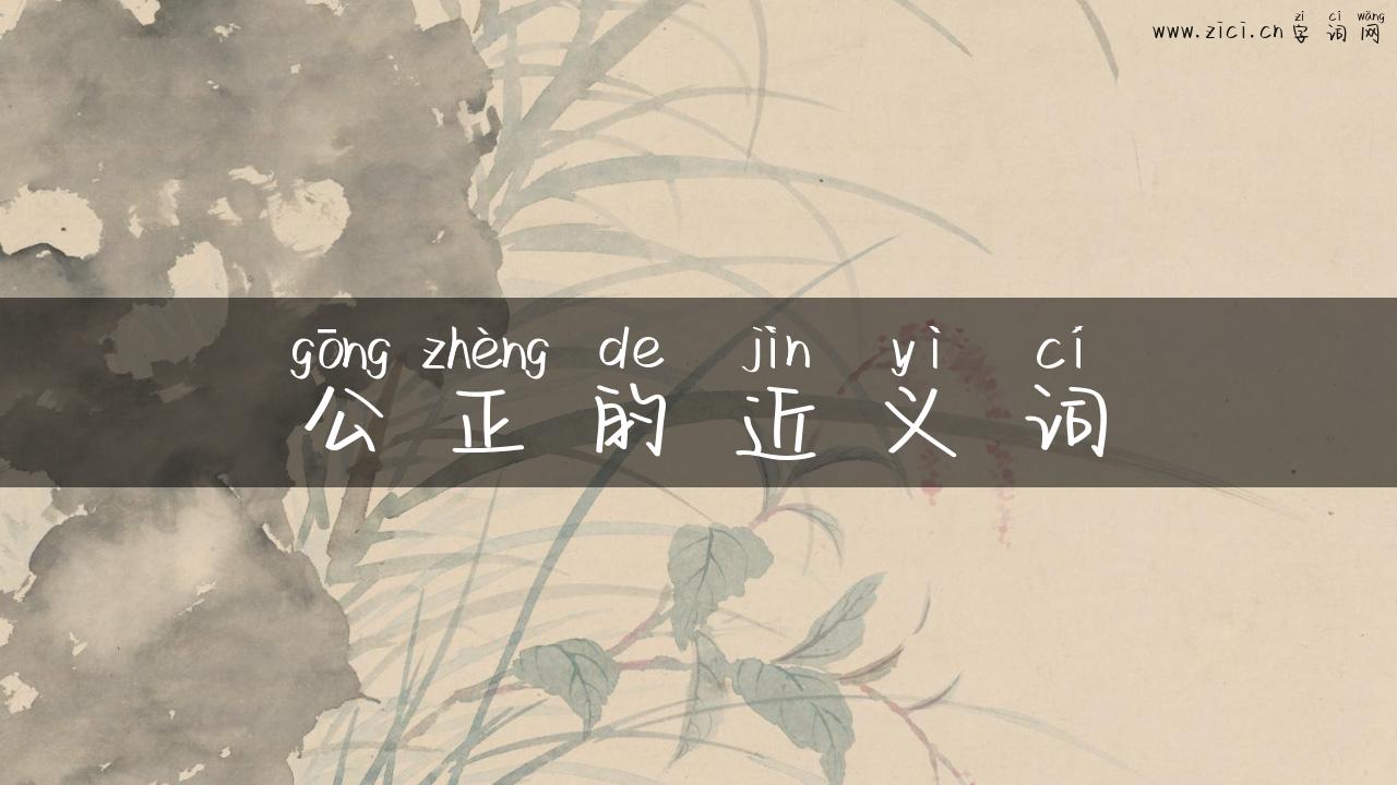 公正的近义词