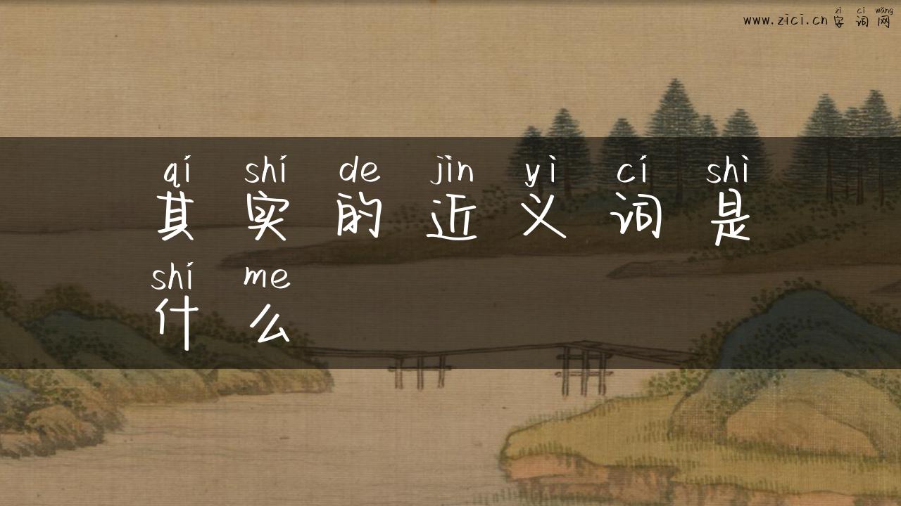 其实的近义词是什么