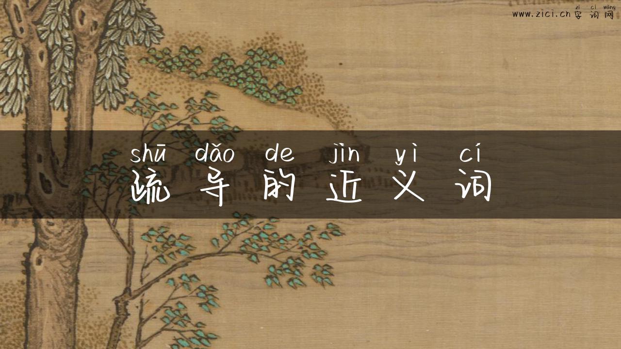 疏导的近义词