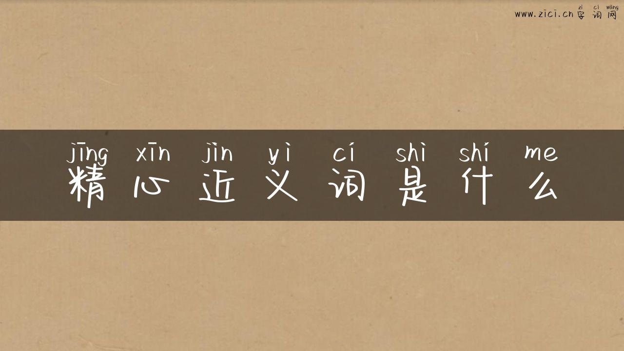 精心近义词是什么
