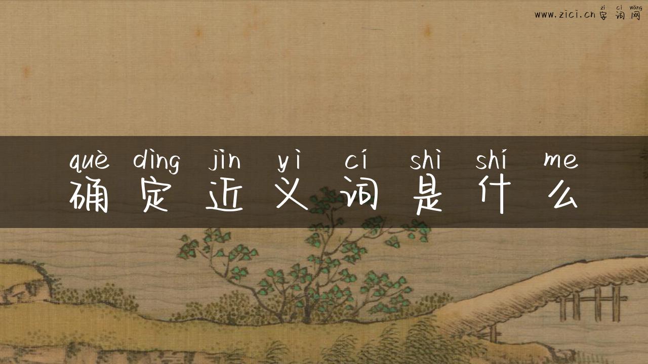 确定近义词是什么