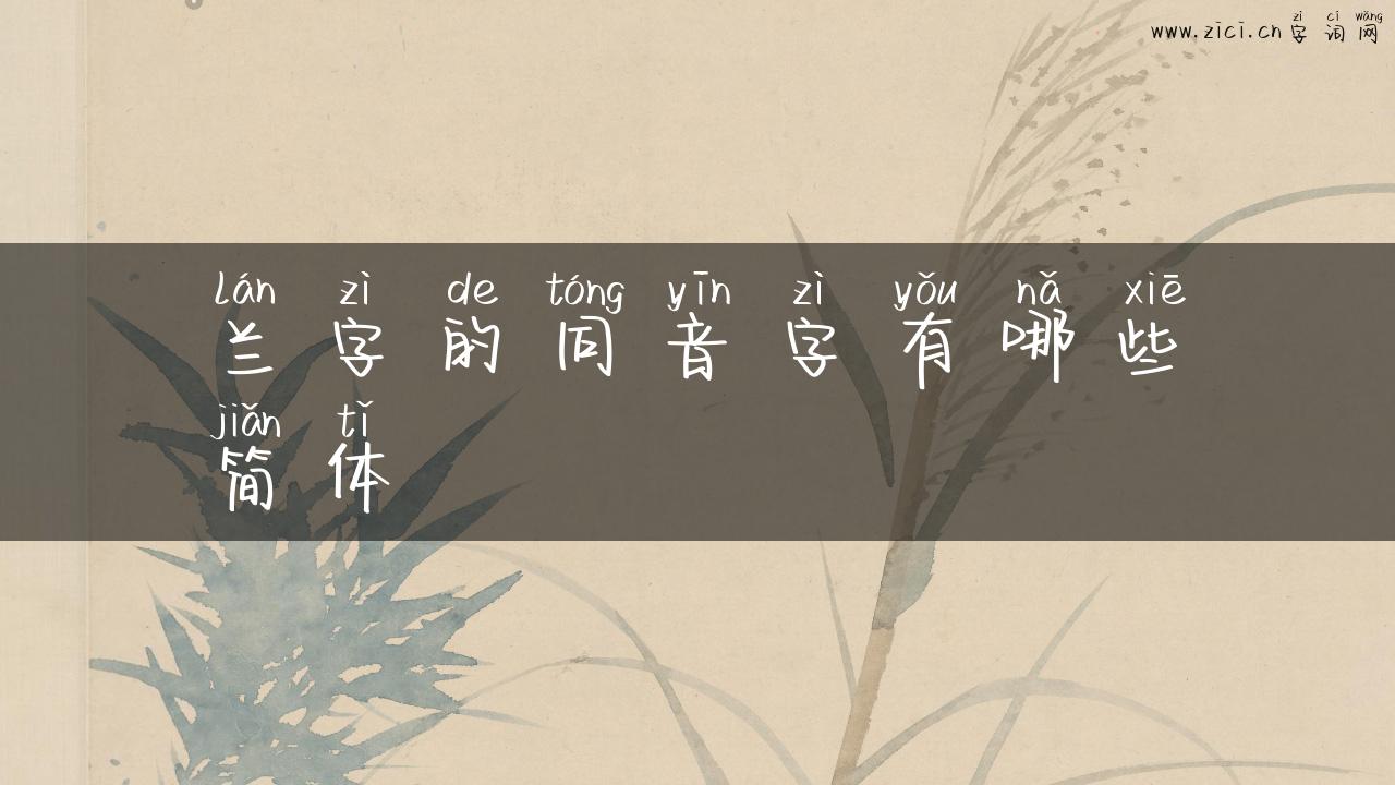 兰字的同音字有哪些简体