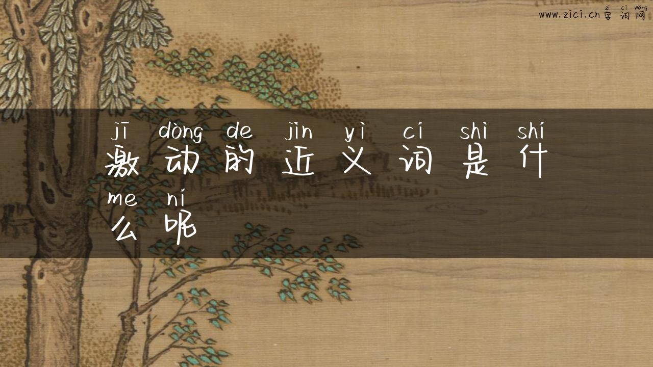激动的近义词是什么呢