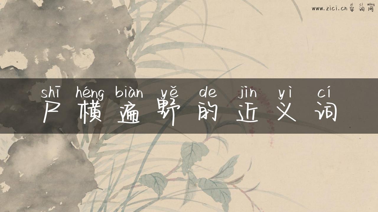 尸横遍野的近义词