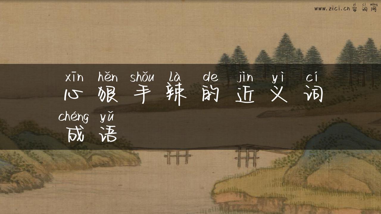 心狠手辣的近义词成语