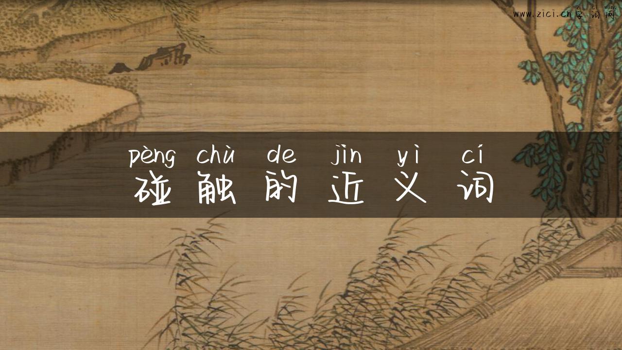 碰触的近义词