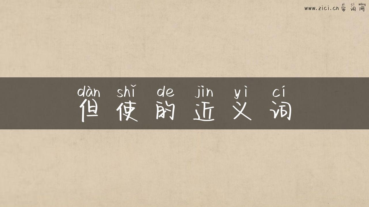 但使的近义词