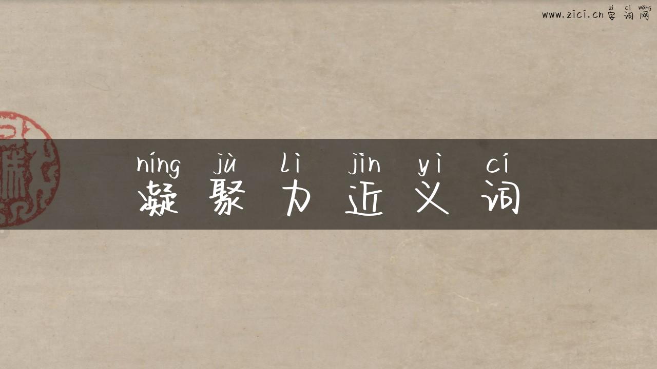 凝聚力近义词