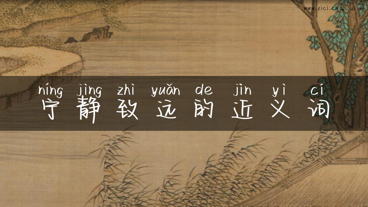 宁静致远的近义词
