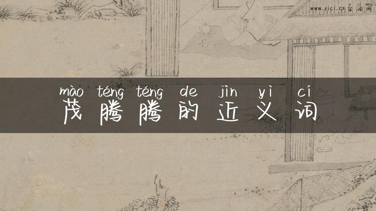 茂腾腾的近义词