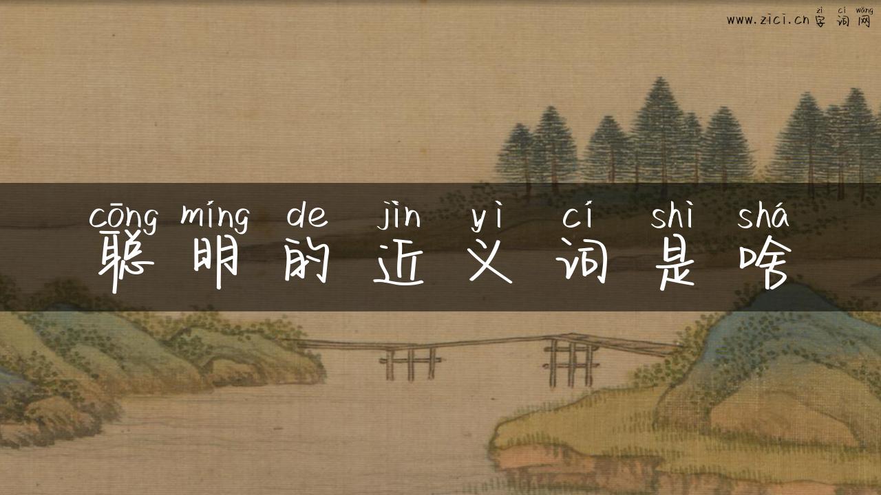 聪明的近义词是啥