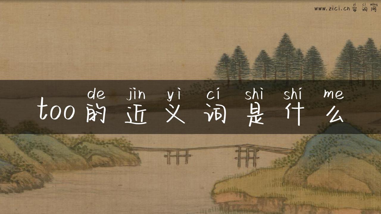 too的近义词是什么