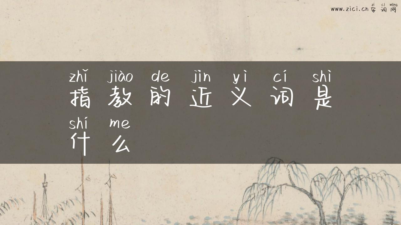 指教的近义词是什么