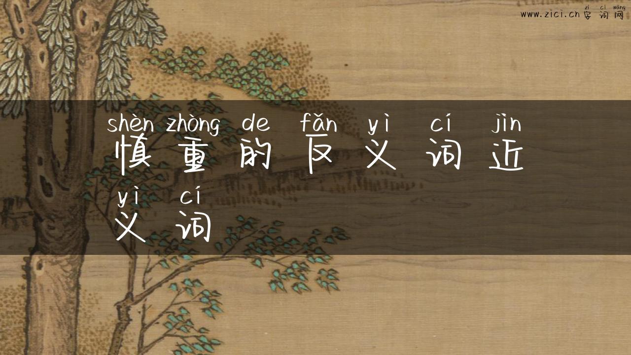 慎重的反义词近义词