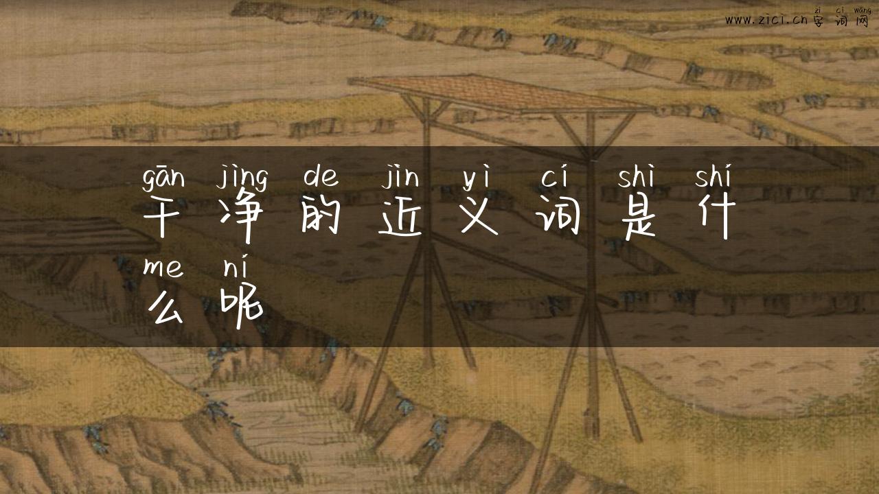 干净的近义词是什么呢