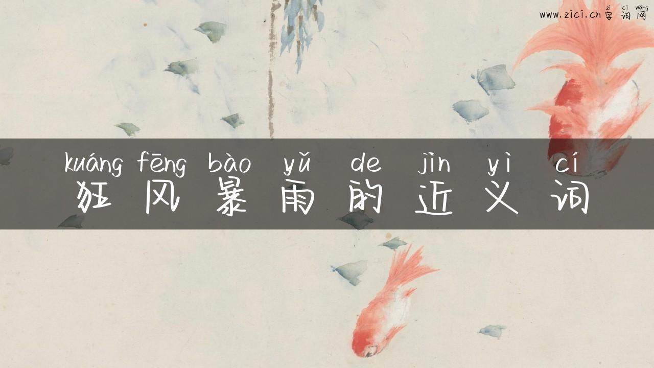 狂风暴雨的近义词