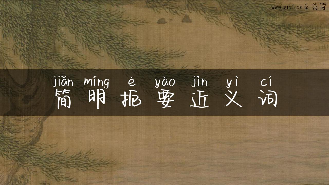简明扼要近义词