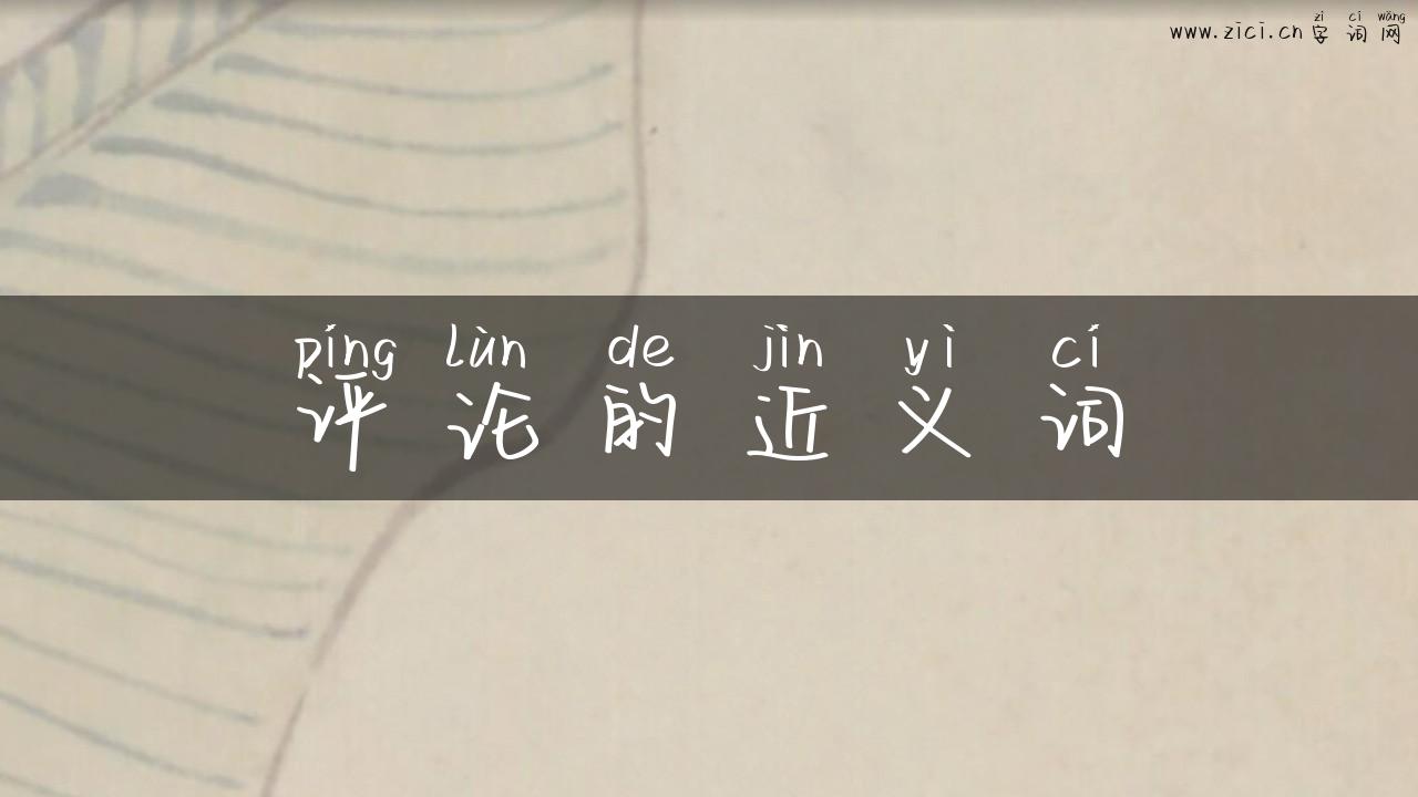 评论的近义词